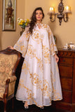 Robe marocaine élégante caftan en maille brodée
