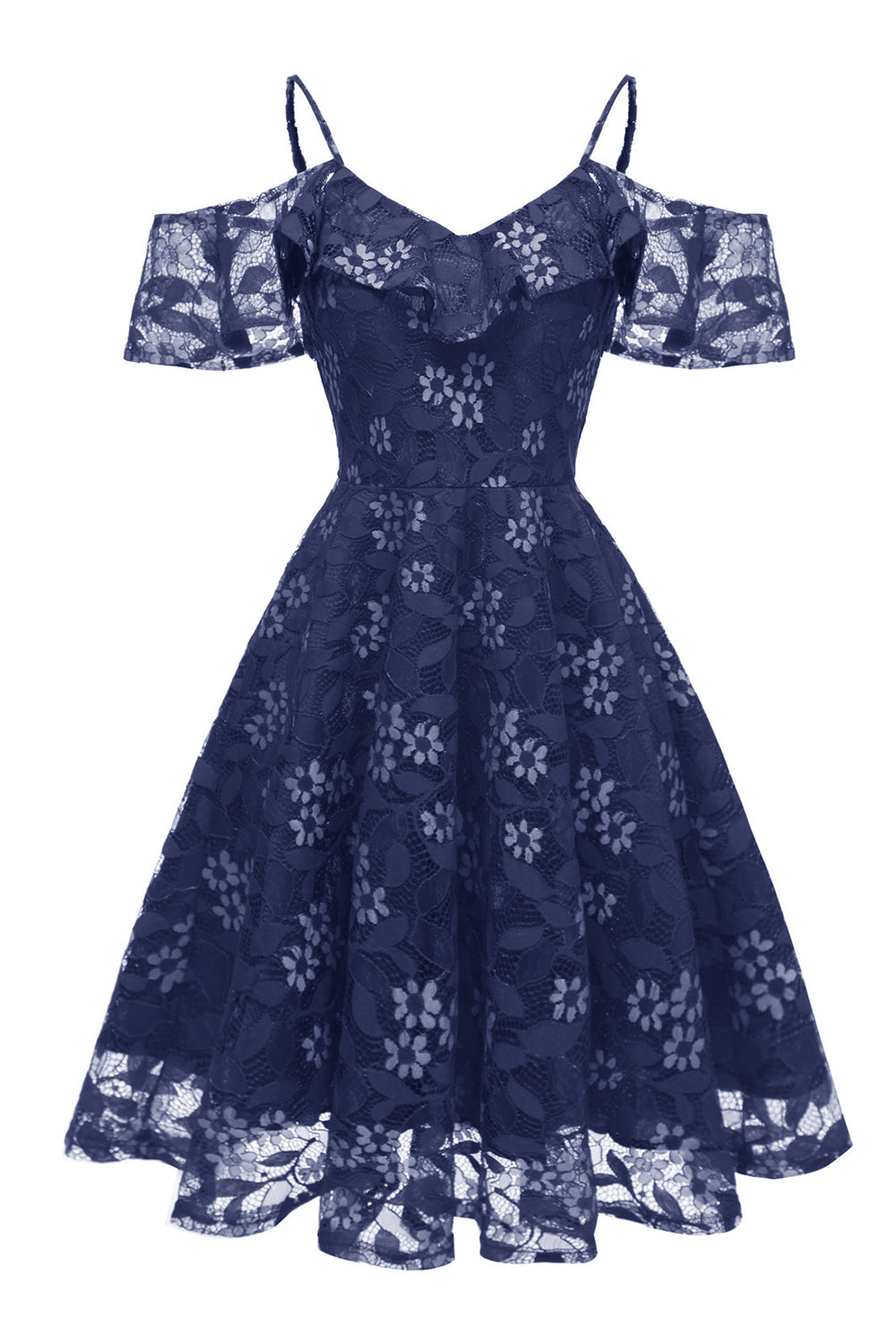 Une ligne de la robe en dentelle Blush à l’épaule