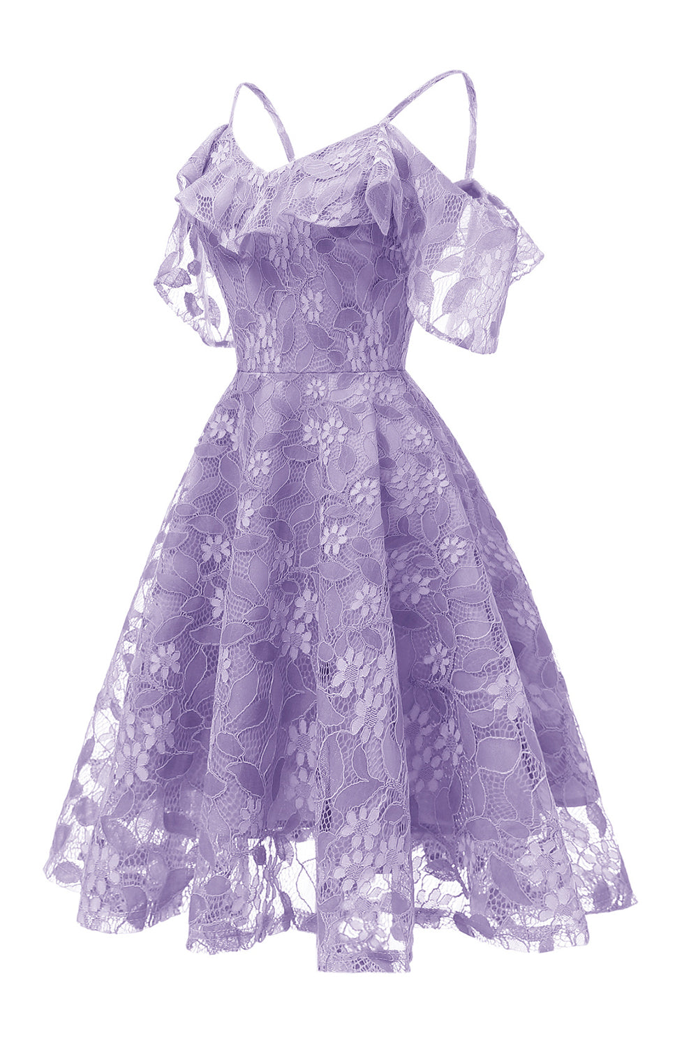 Une ligne de la robe en dentelle Blush à l’épaule