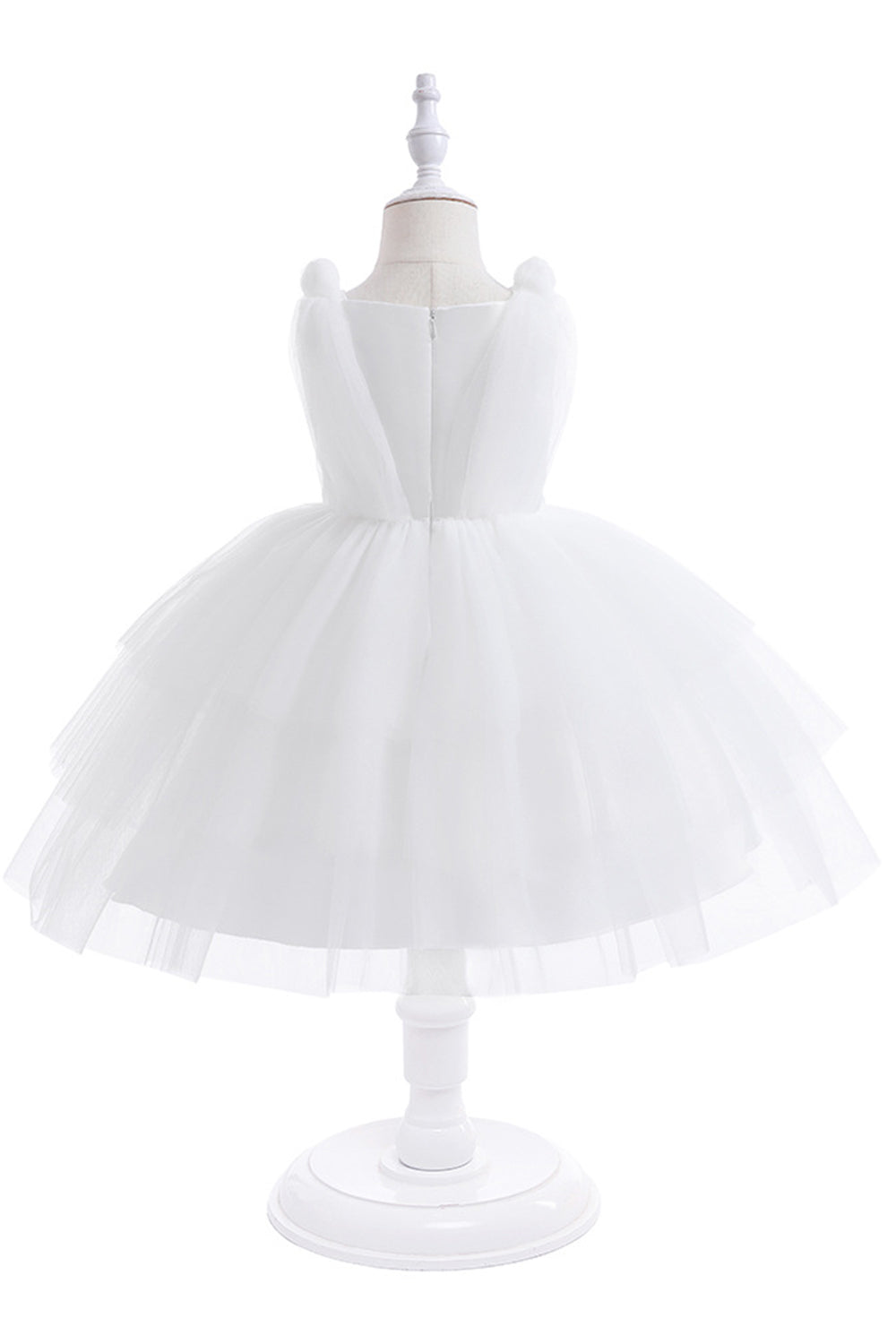 Robe de soirée de fille en tulle bleu avec nœuds