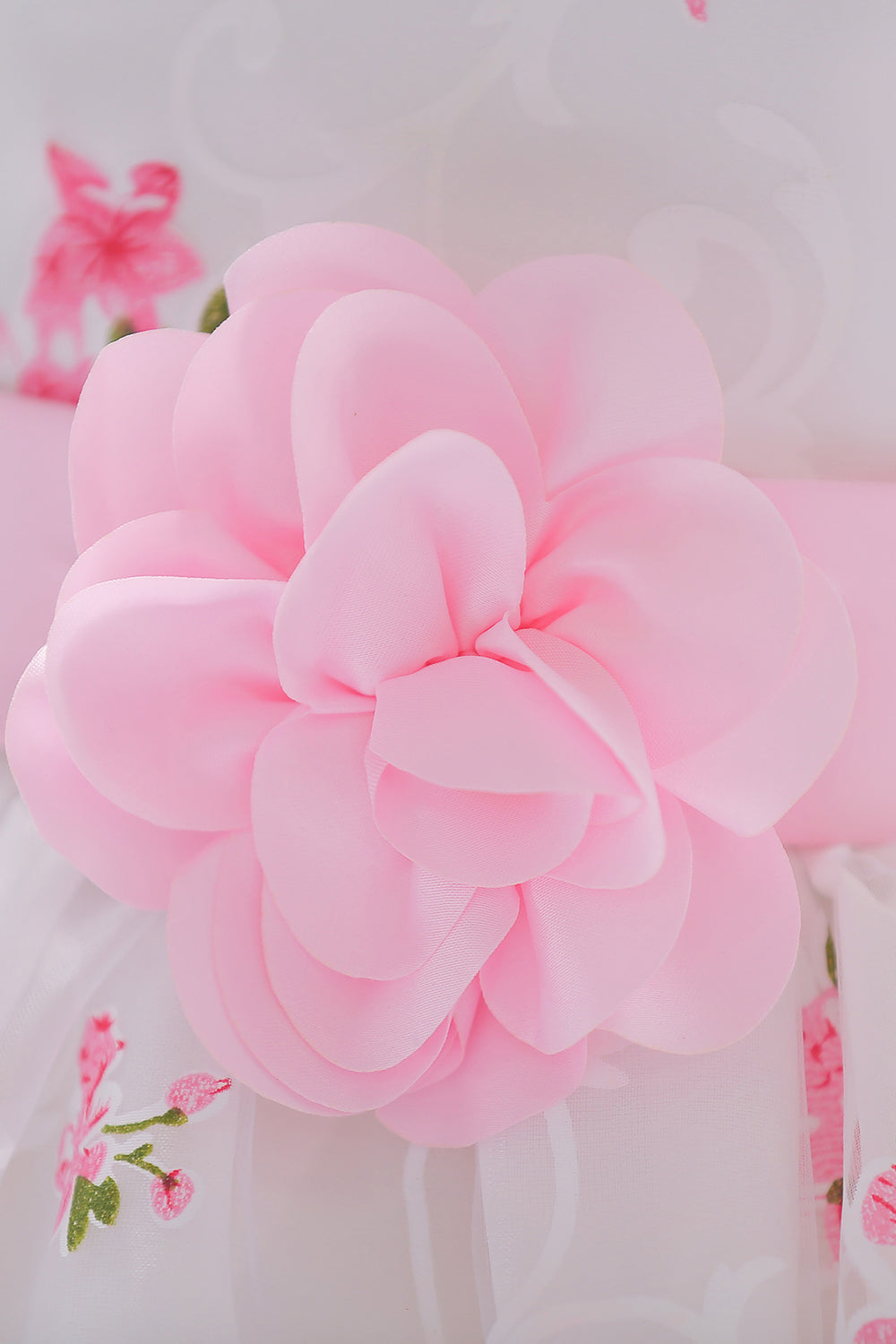 Robe de soirée pour filles rose sans manches mignonne