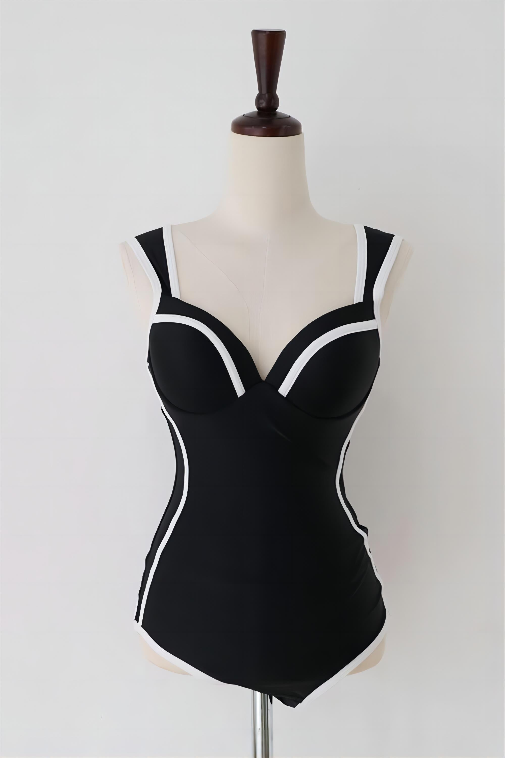 Sweetheart One Piece High Waits Bikini blanc