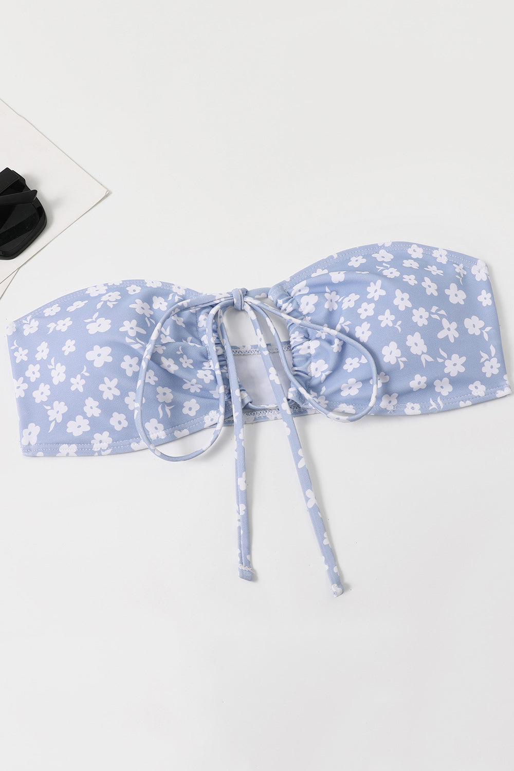 Deux pièces Tube Top Maillot de bain floral rose