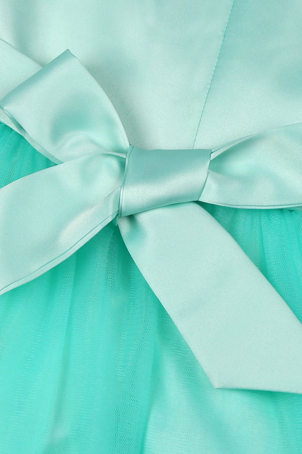 Une ligne Bijou Col Tulle Vert Robe Fille