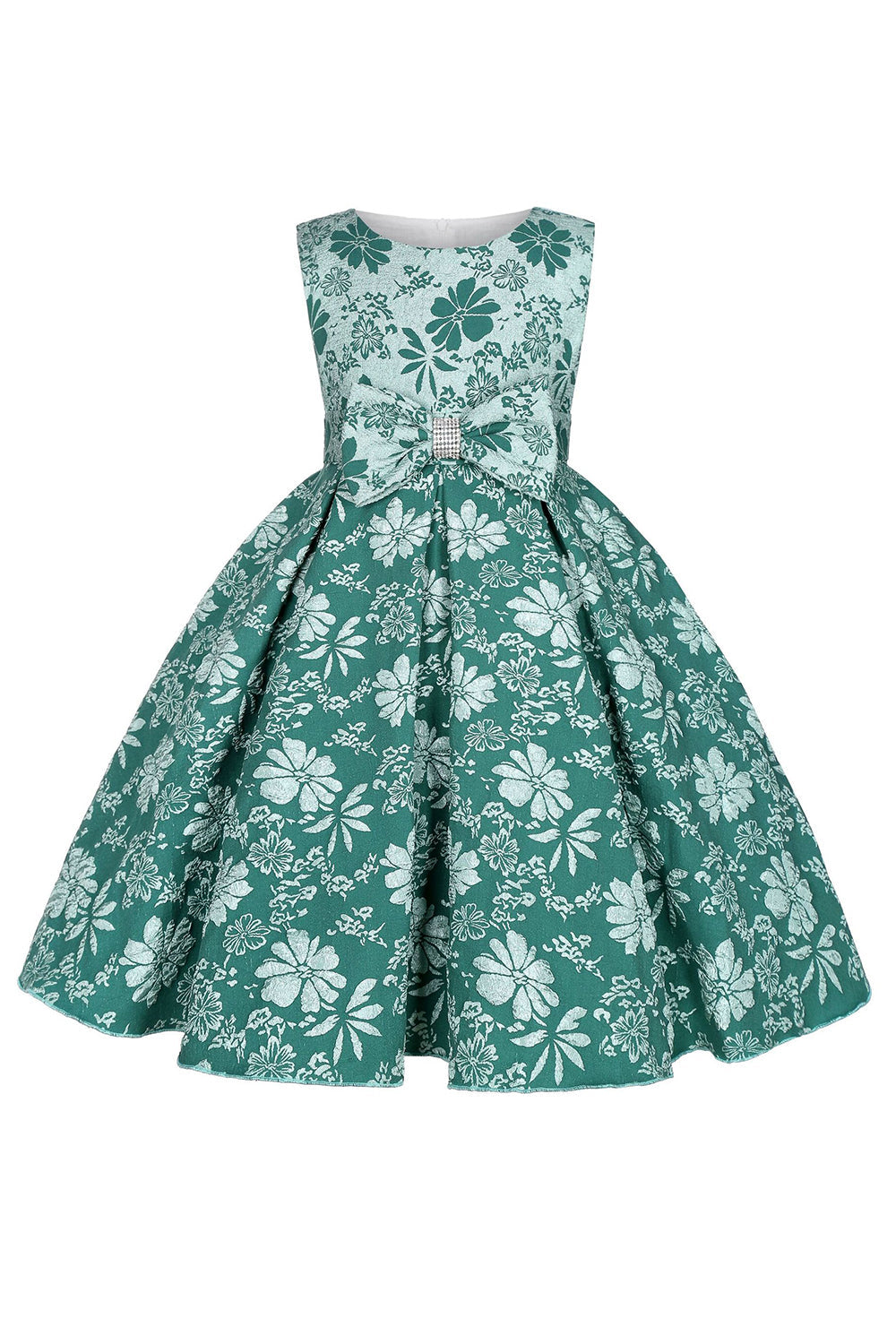 Jobiau mignon col rose Jacquard robe fille