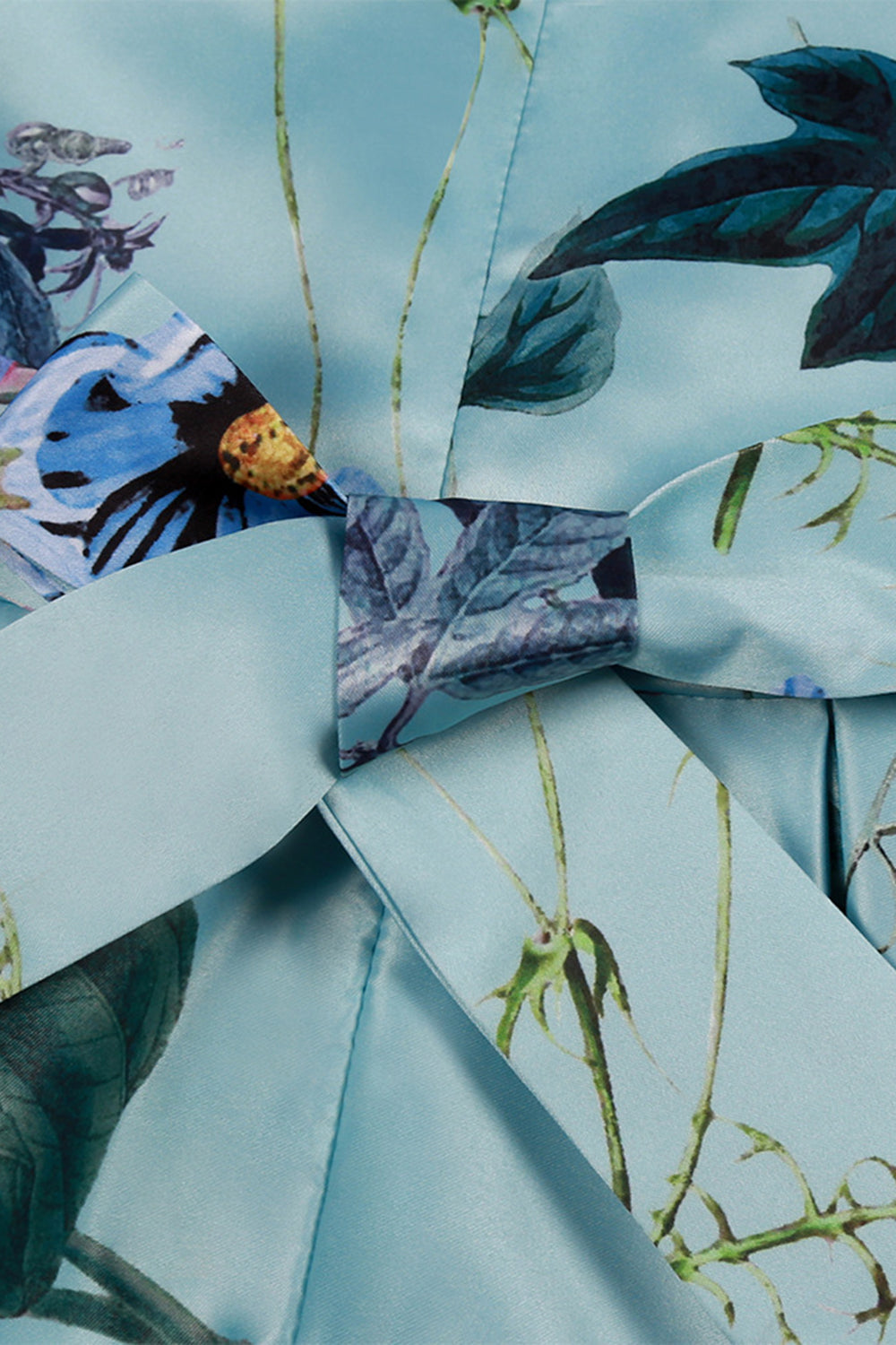 Une ligne Bijou Col Bleu Clair Imprimé Robe Fille