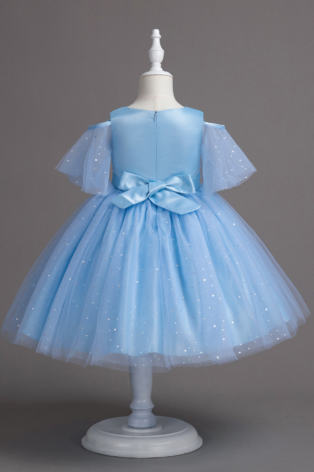 Une ligne de l’épaule Burgundy Tulle Girl Dress