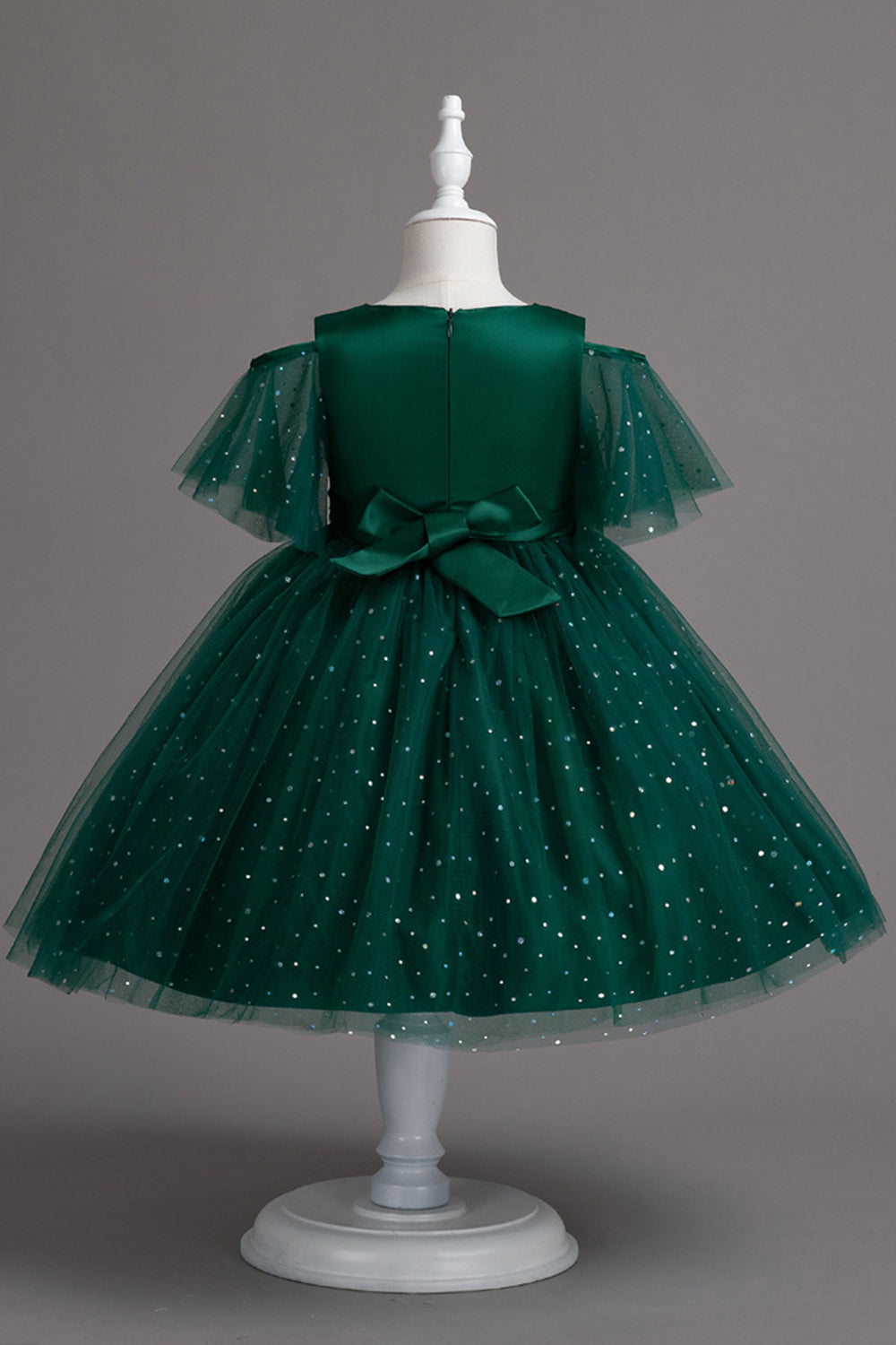 Une ligne de l’épaule Burgundy Tulle Girl Dress