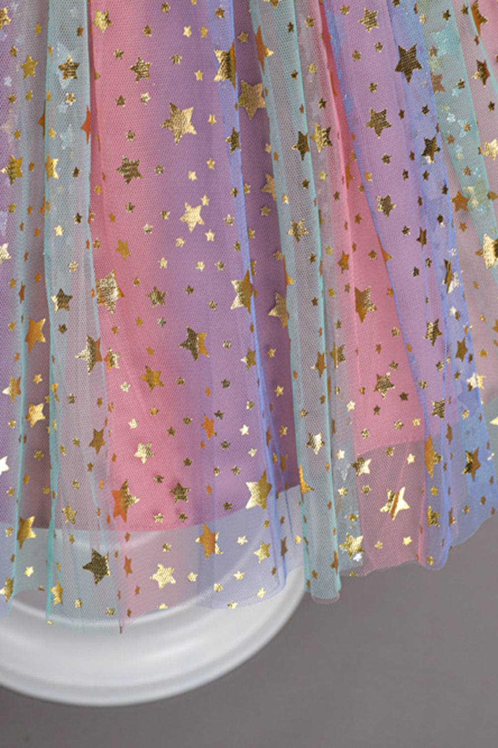 Une ligne Robe de soirée pour fille blush à col bijou avec nœud papillon