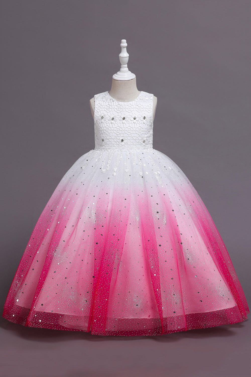 Robe longue fille sans manches sans manches violettes