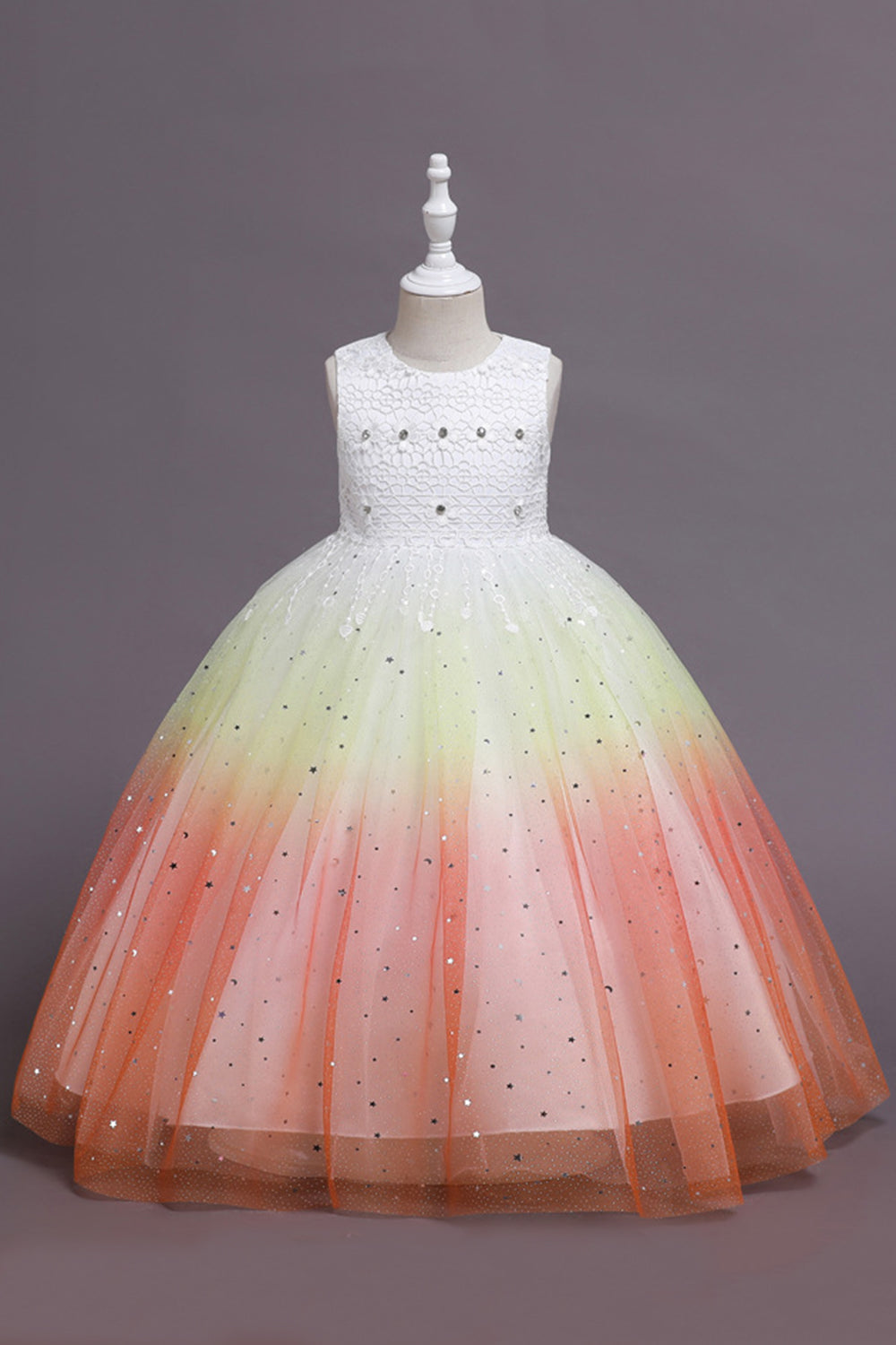 Robe longue fille sans manches sans manches violettes