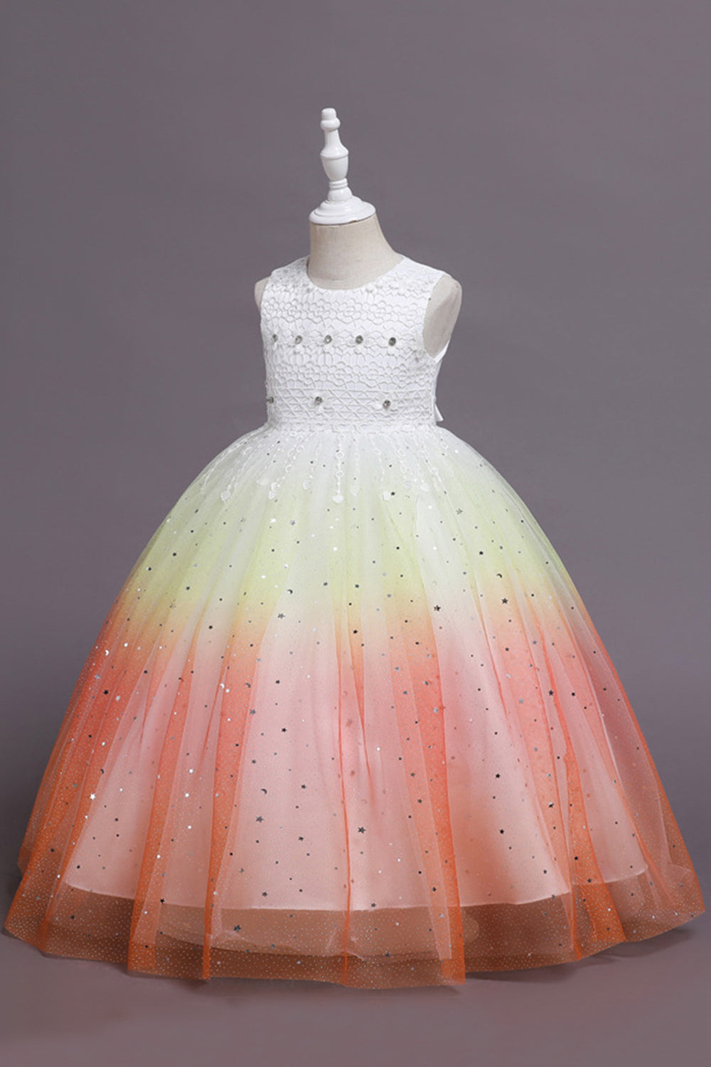 Robe longue fille sans manches sans manches violettes