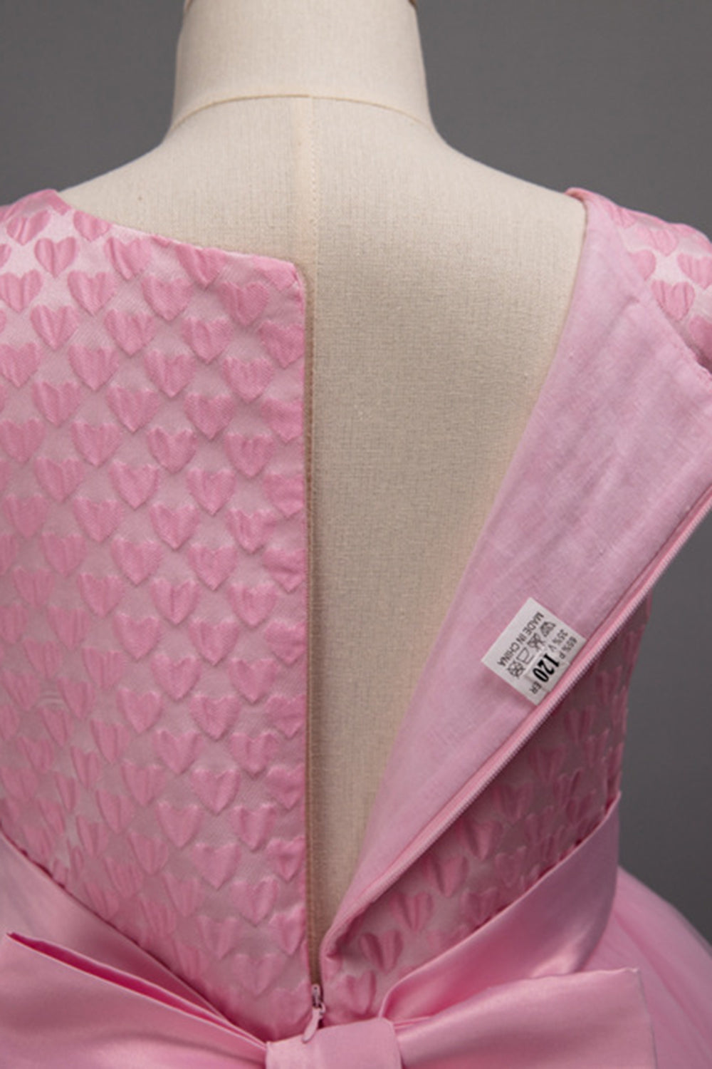 Robe longue longue de fille à col rond bleu