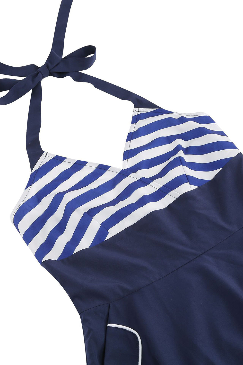 Robe Stripes Halter Swing des années 50