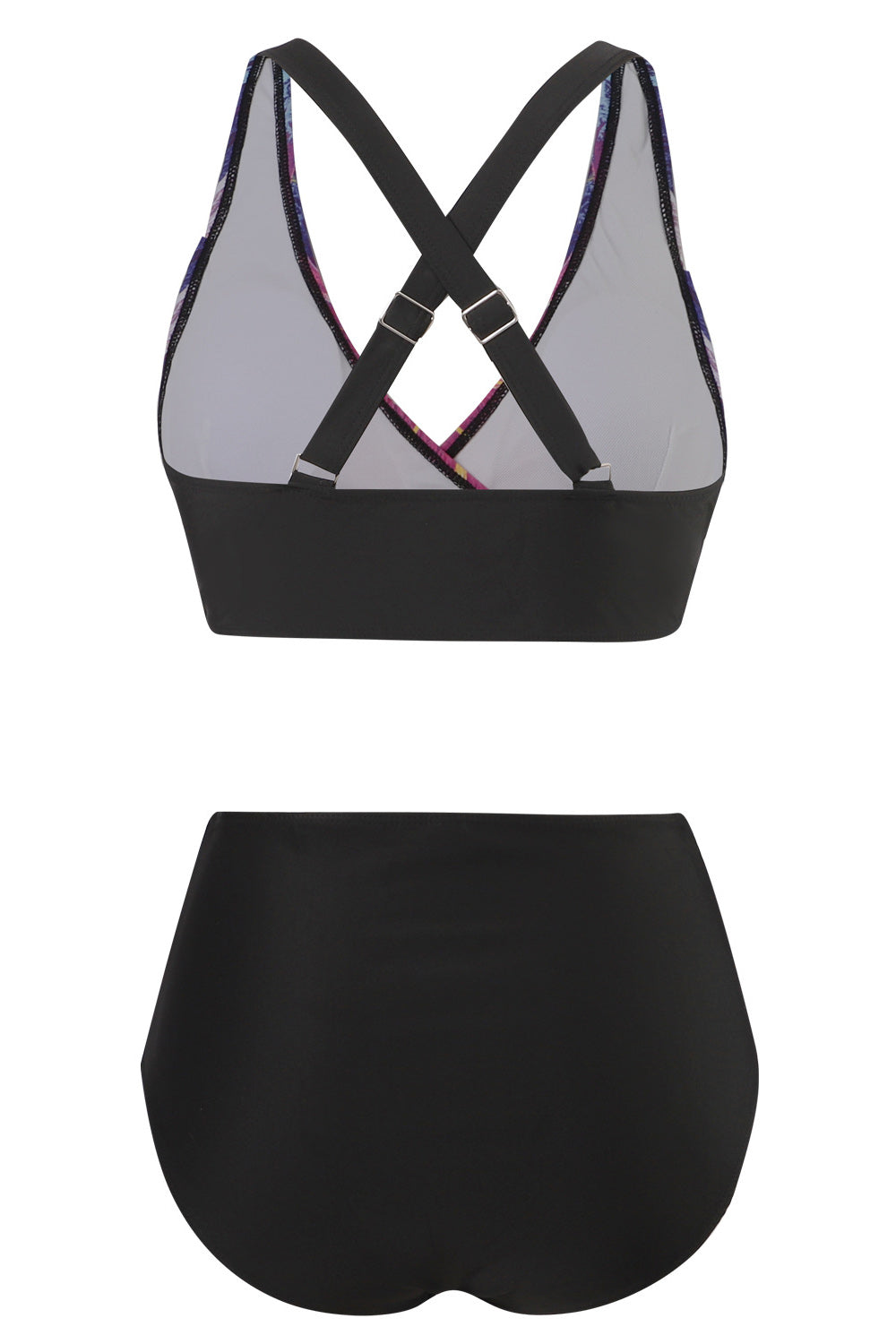 Maillot de bain athlétique bleu deux pièces avec short