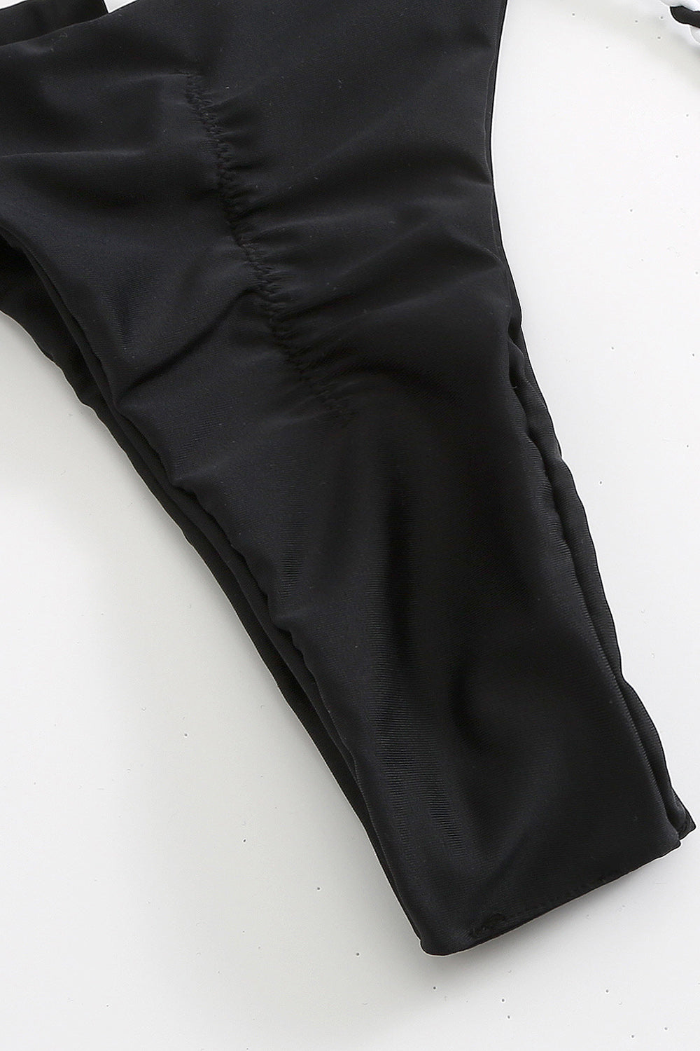 Maillot de bain athlétique bleu deux pièces