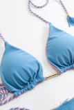 Maillot de bain athlétique bleu deux pièces