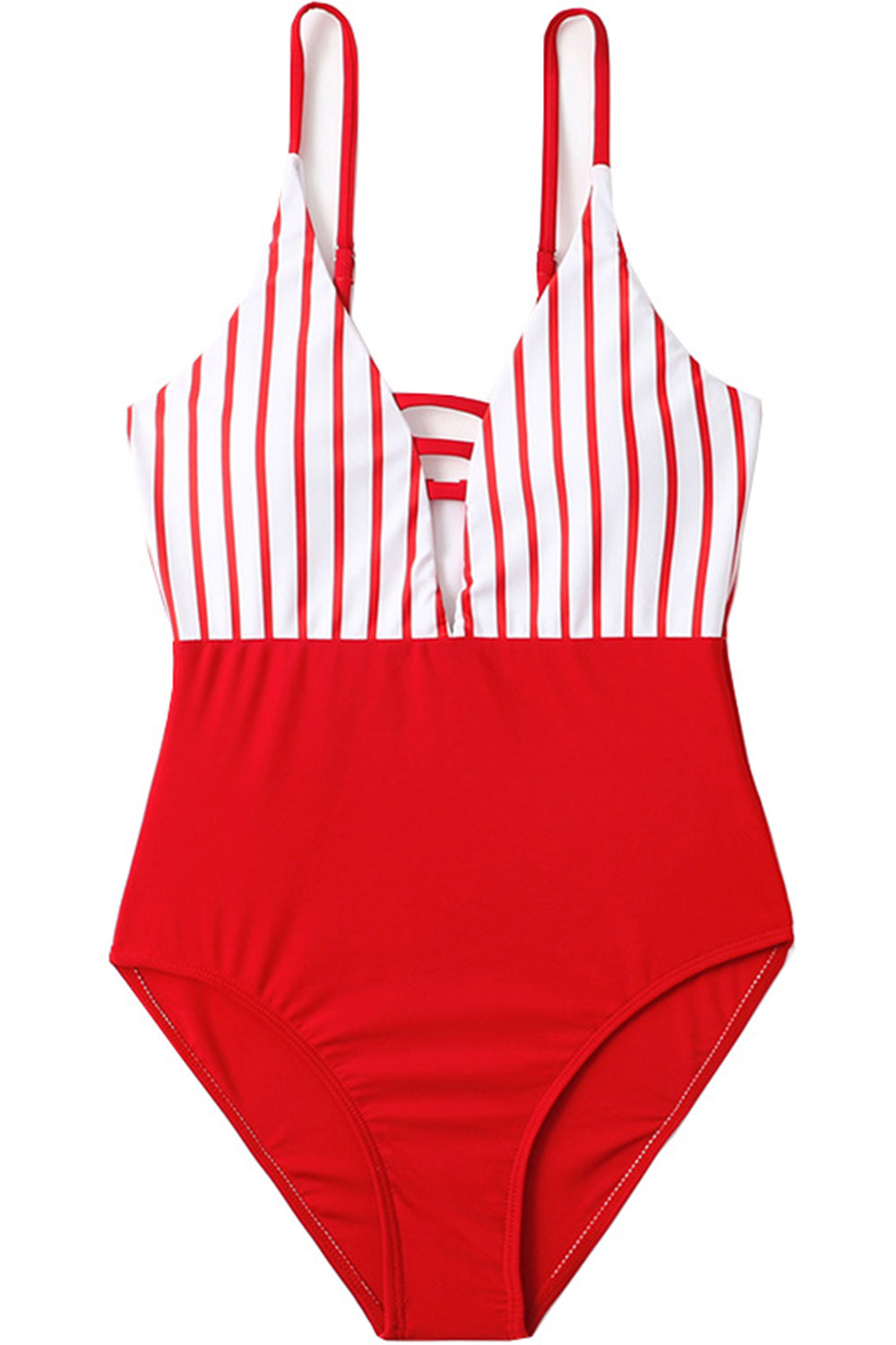 Stripe Spaghetti Straps One Piece Maillots de bain