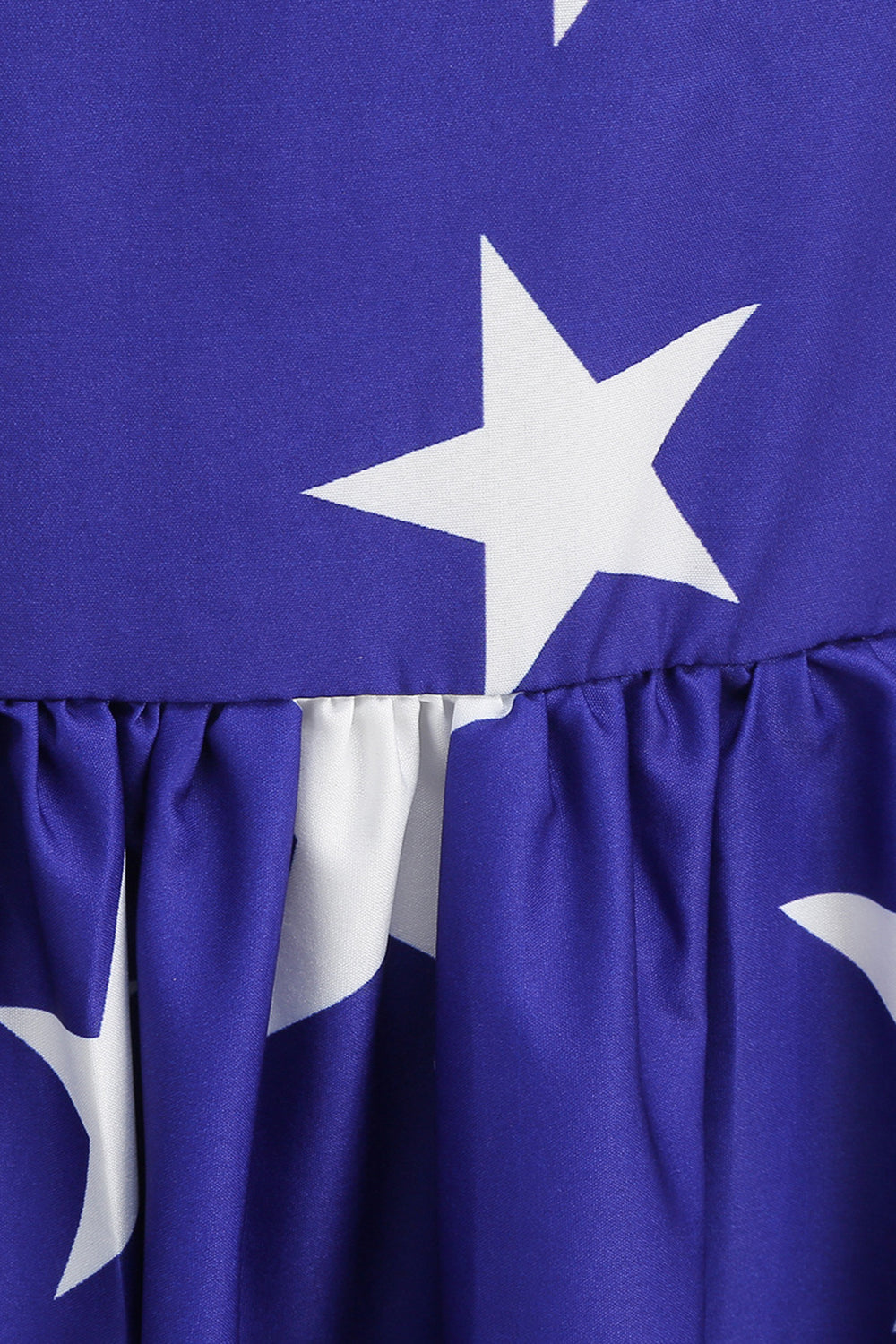 Blue Stars Stripes Printed Spaghetti Straps 1950s Robe