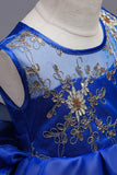 Haut Col rond Sans manches Sans manches Robes de soirée pour filles violettes