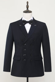 Navy Double Breasted Costume pour homme