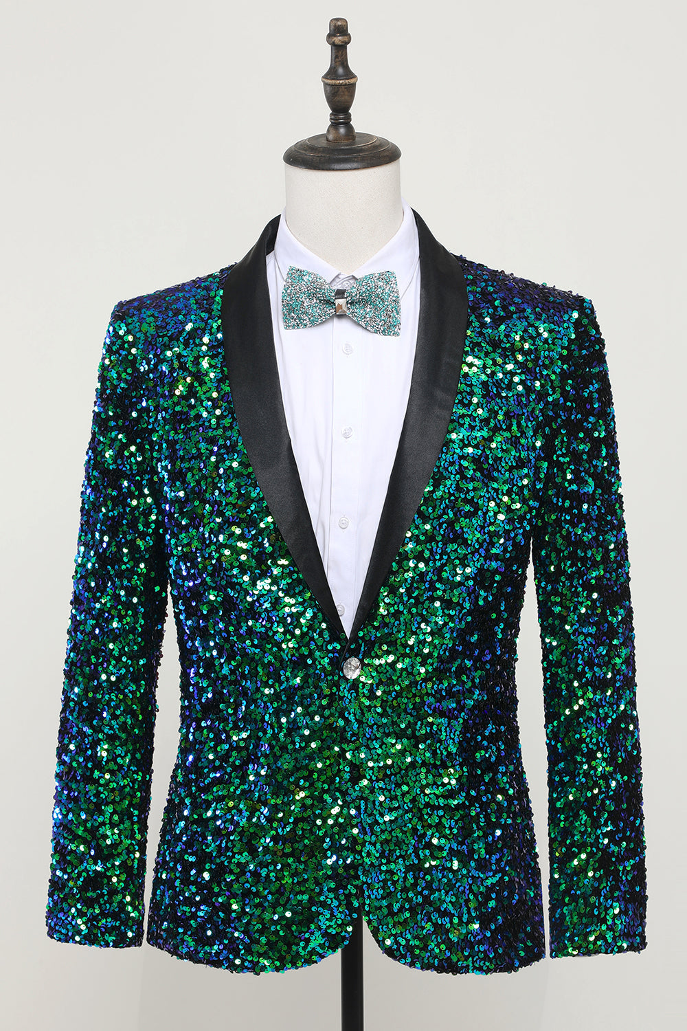 Veste Blazer à paillettes verte pour homme