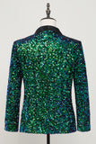 Veste Blazer à paillettes verte pour homme