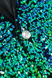 Veste Blazer à paillettes verte pour homme