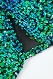 Veste Blazer à paillettes verte pour homme