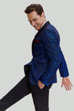 Bleu royal Shawl Lapel 2 Pièce Slim fit Costume Homme