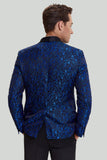 Bleu royal Shawl Lapel 2 Pièce Slim fit Costume Homme