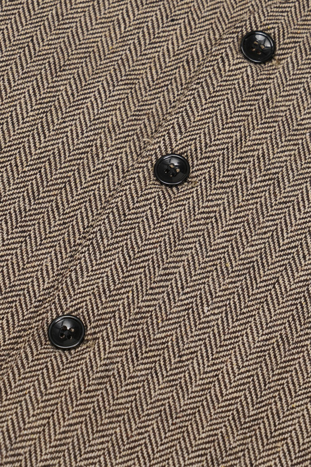 Khaki Solid Single Breasted Shawl Lapel Veste de costume pour hommes