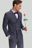 Costume Gris Pinstripe 3 pièces homme