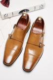 Black Monk Strap Chaussures habillées en cuir pour hommes