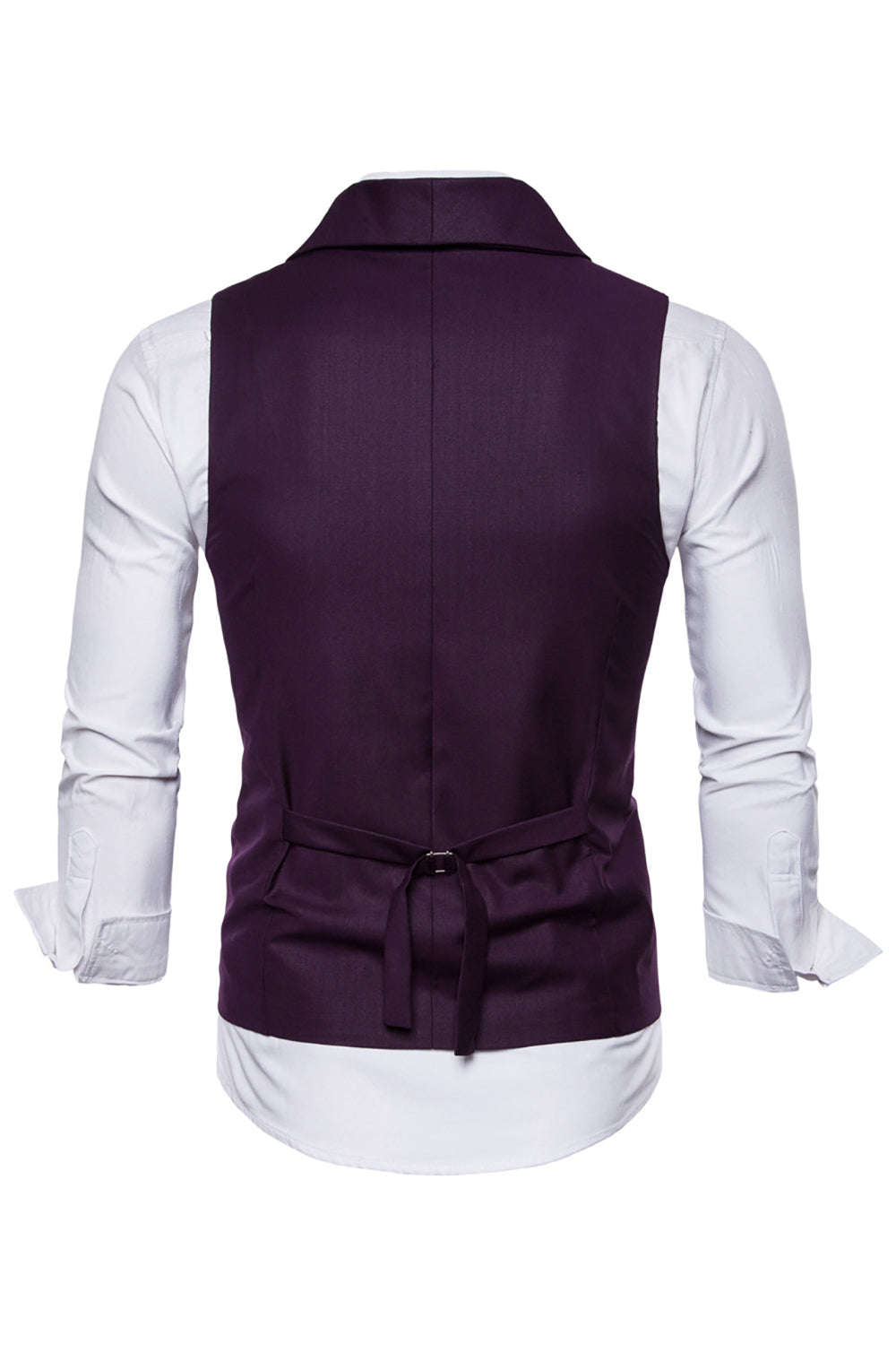 Gilet noir à revers châle à revers pour hommes