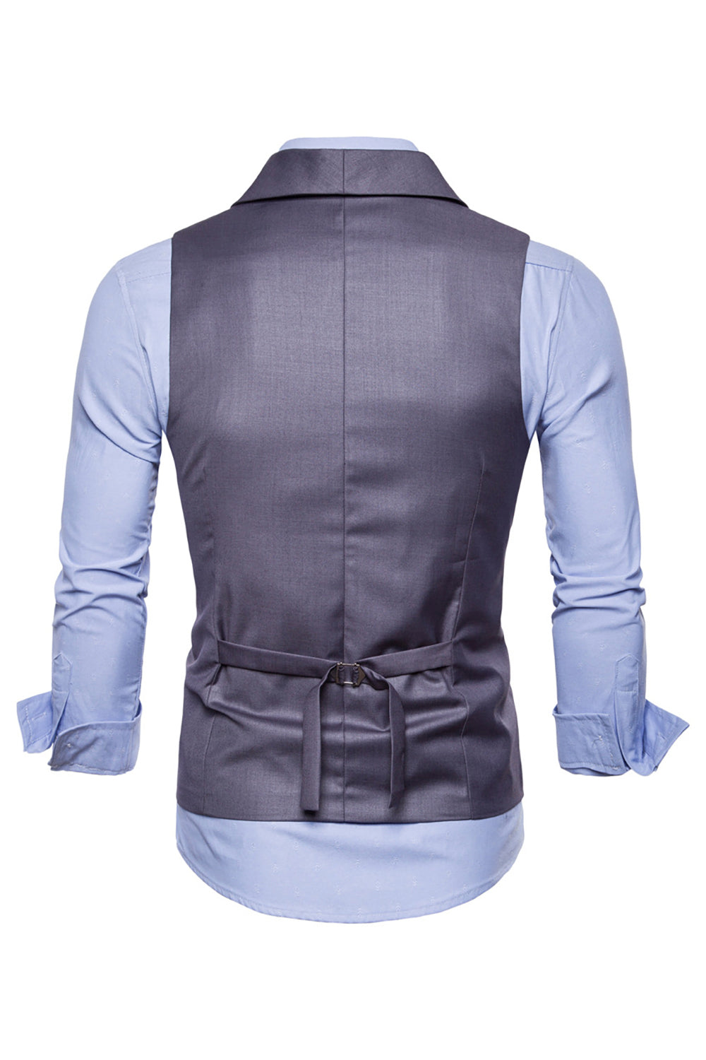 Gilet noir à revers châle à revers pour hommes