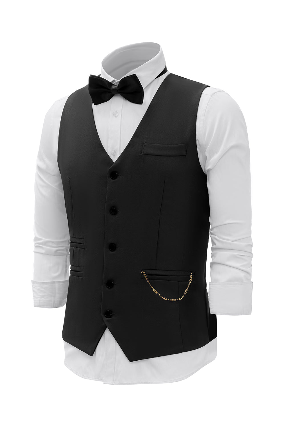 Burgundy Shawl Lapel Single Breasted Men’s Suit Vest
