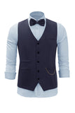 Burgundy Shawl Lapel Single Breasted Men’s Suit Vest