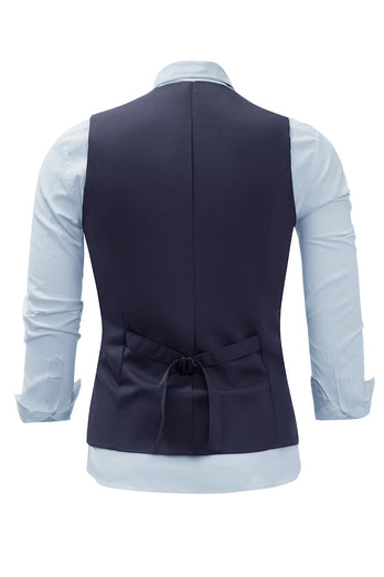 Burgundy Shawl Lapel Single Breasted Men’s Suit Vest
