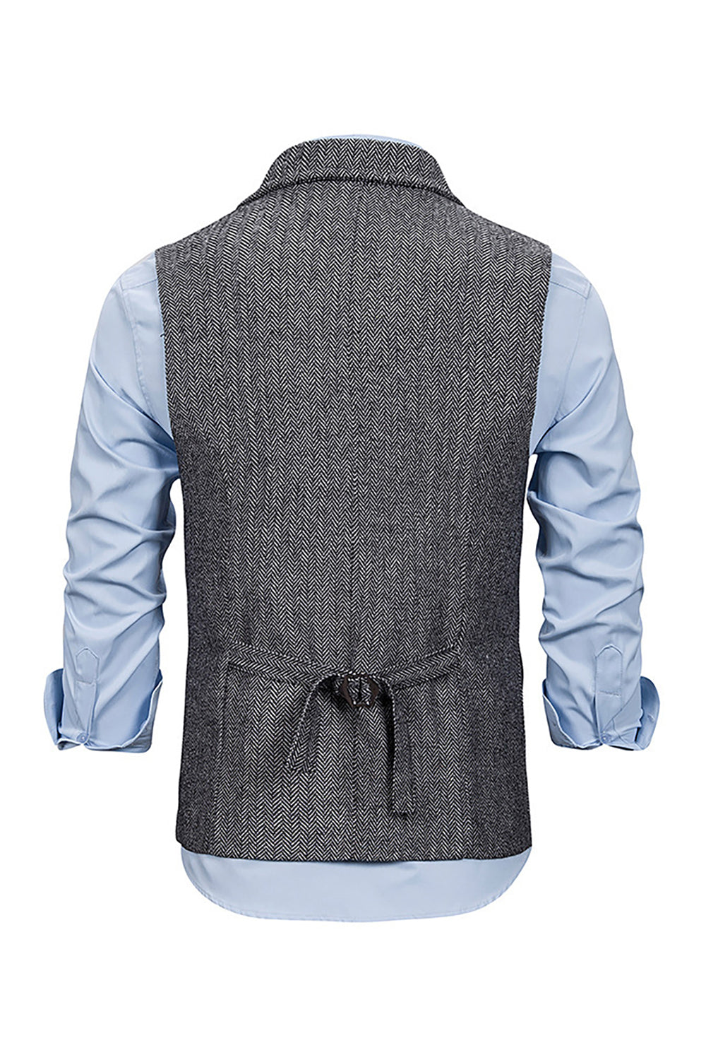 Brown Tweed Single Breasted Notched Lapel Veste de costume pour hommes