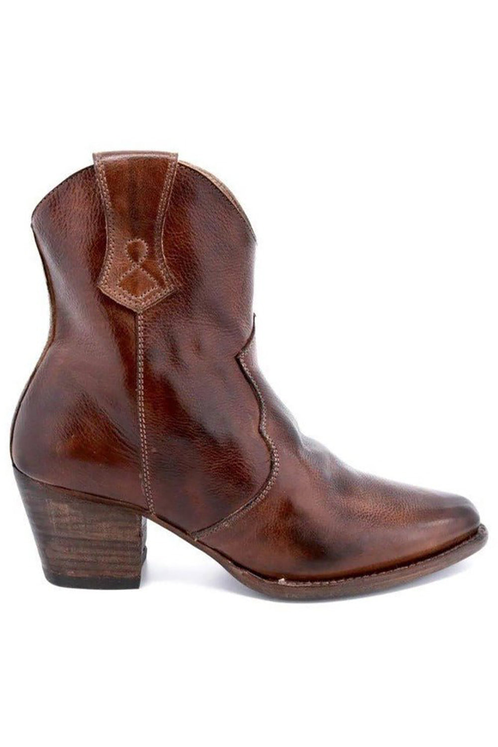 Cuir PU marron Chunky Steels Boho Bottes