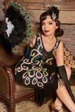 Asymétrique col en V Robe Flapper des années 20