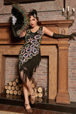 Asymétrique col en V Robe Flapper des années 20