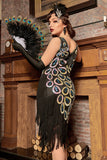 Asymétrique col en V Robe Flapper des années 20