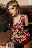 Asymétrique col en V Robe Flapper des années 20