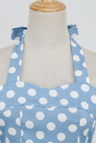 Robe Halter Blue Polka Dots années 50