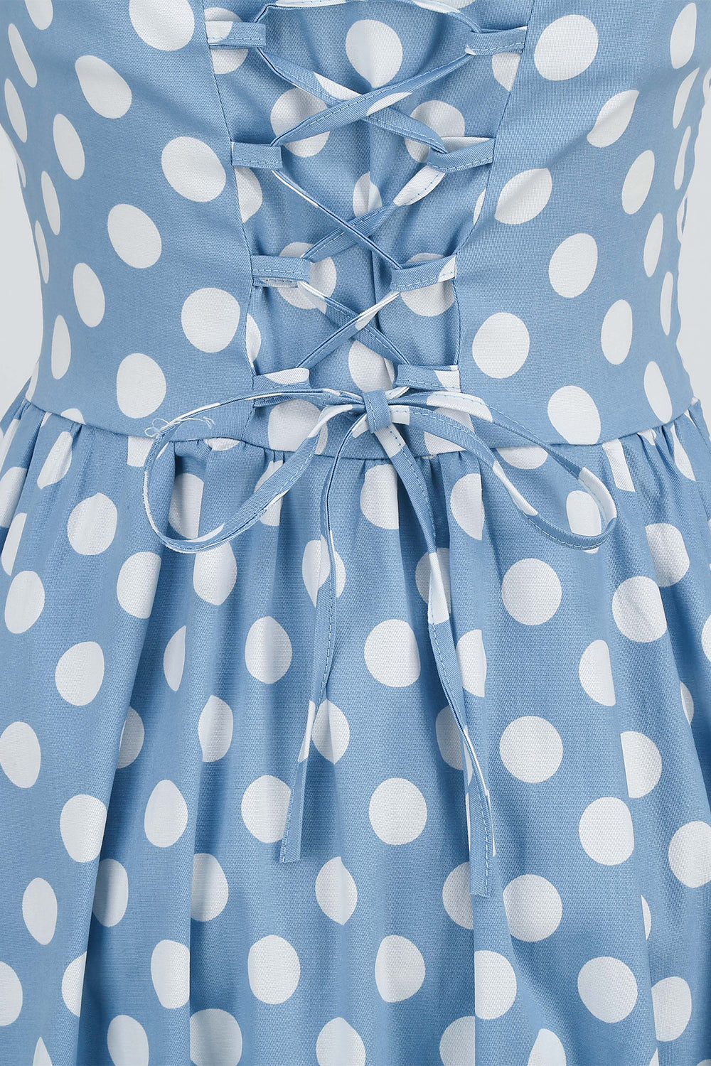 Robe Halter Blue Polka Dots années 50