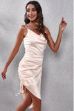 Robe de bal courte au champagne