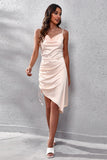 Robe de bal courte au champagne