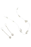 Grande perle poisson fil de soie Bandeau nuptiale Boucles d’oreilles